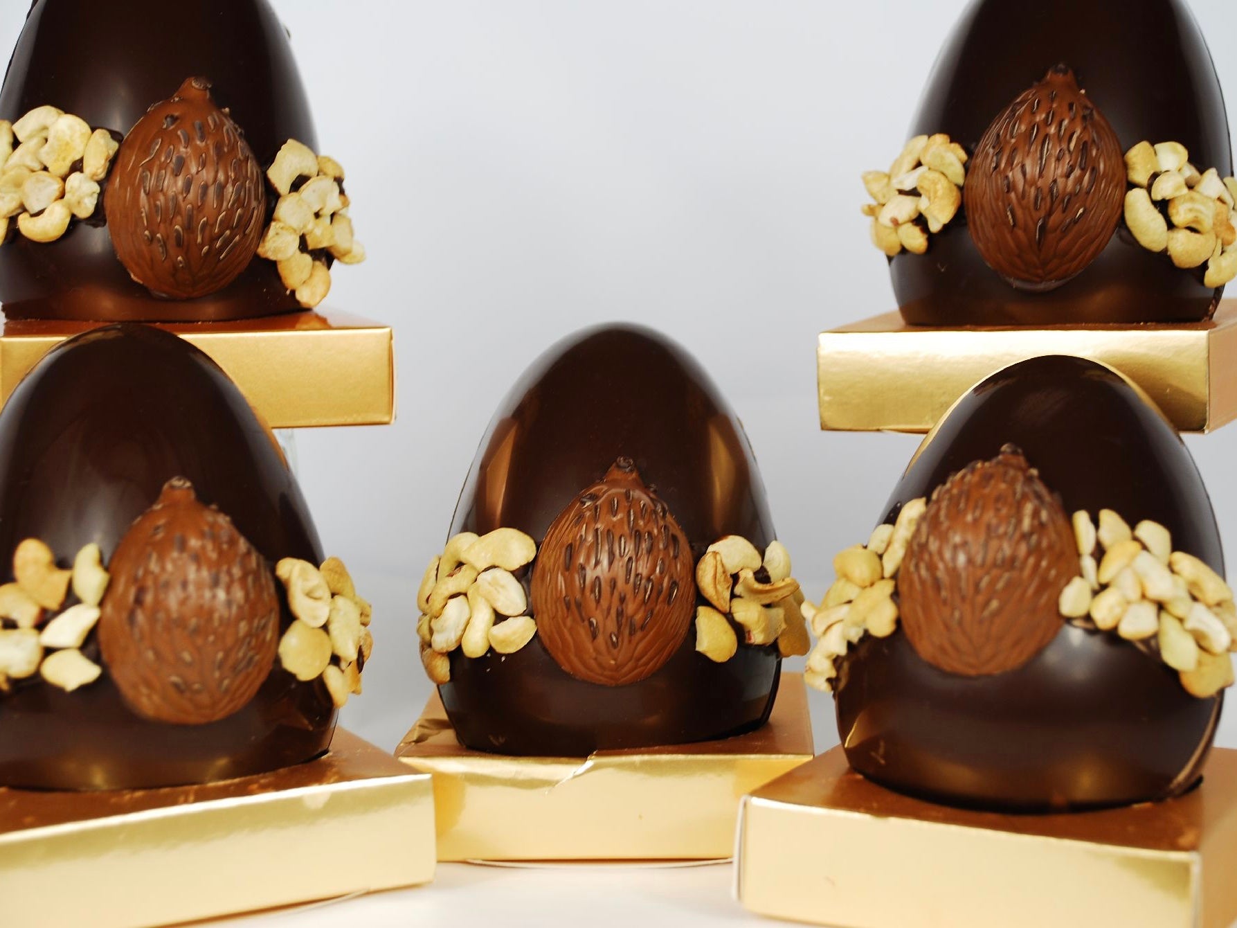 67% Madagascan Egg with Milk Chocolate Hedgehog and Toasted Cashew Nuts